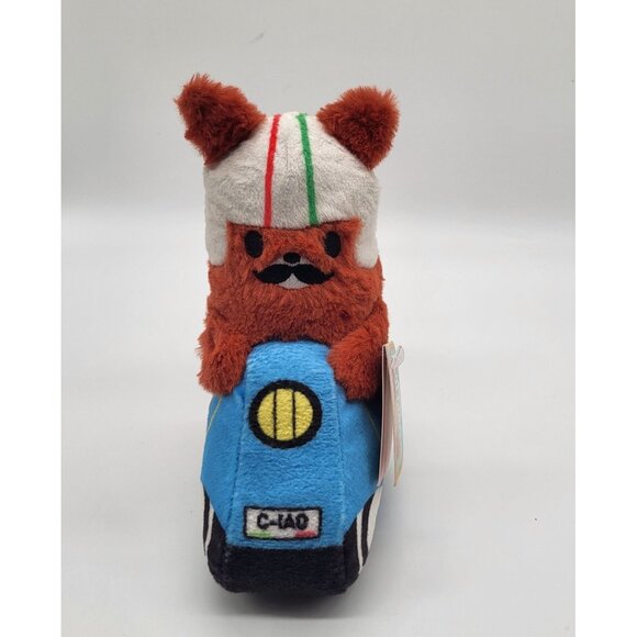 Bark Box Buona Squirrela on A Vespa Dog Toy Squeaker Crinkle Fluff - Picture 1 of 8
